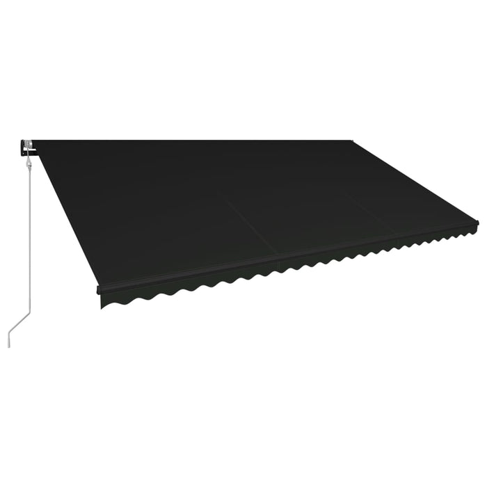 Uttrekkbar markise med vindsensor og LED 600x300 cm antrasitt