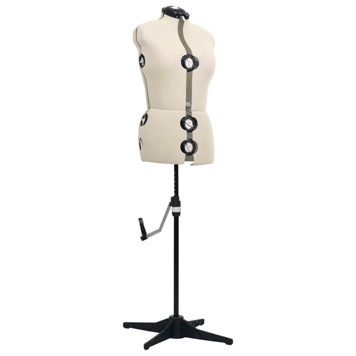 Justerbar utstillingsdukke kvinne M størrelse 40-46 kremhvit