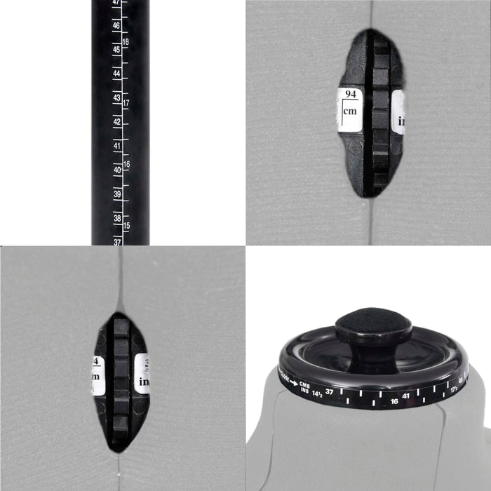 Justerbar utstillingsdukke mann størrelse 37-45 grå