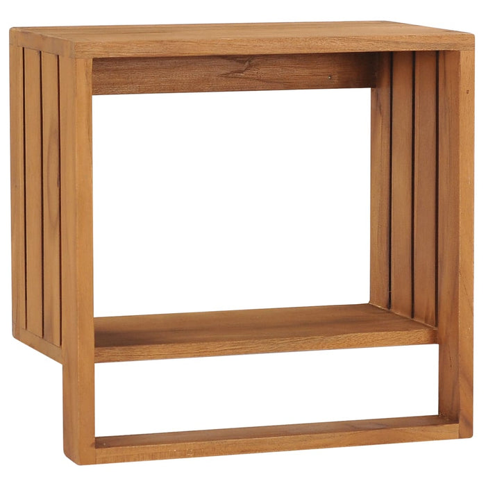 Vegghengt håndklestativ 35x20x35 cm heltre teak