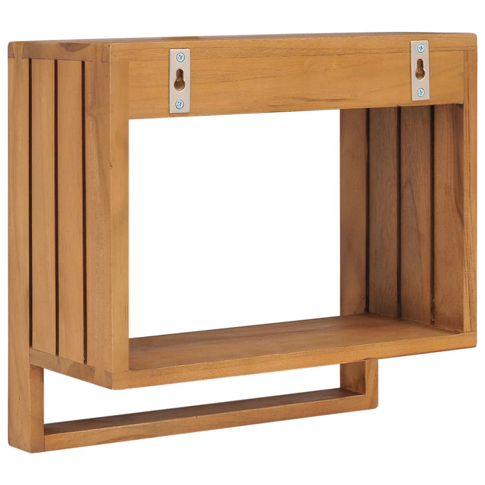 Vegghengt håndklestativ 35x20x35 cm heltre teak