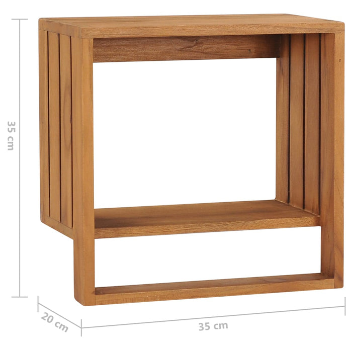 Vegghengt håndklestativ 35x20x35 cm heltre teak