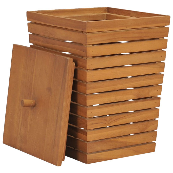 Skittentøyskurv 30x30x45 cm heltre teak