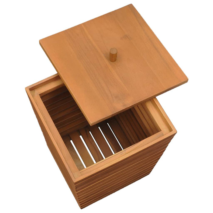 Skittentøyskurv 30x30x45 cm heltre teak