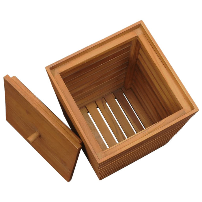 Skittentøyskurv 30x30x45 cm heltre teak