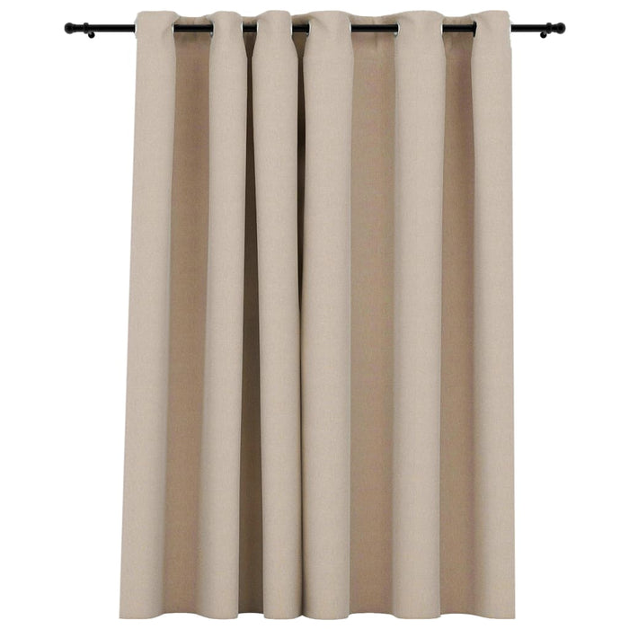 Lystett gardin maljer og lin-design beige 290x245 cm