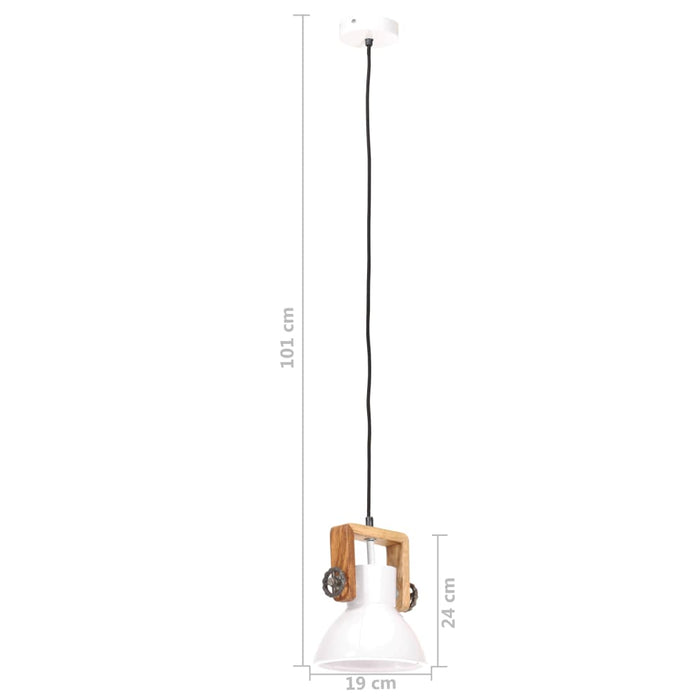 Industriell hengelampe 25 W hvit rund 19 cm E27