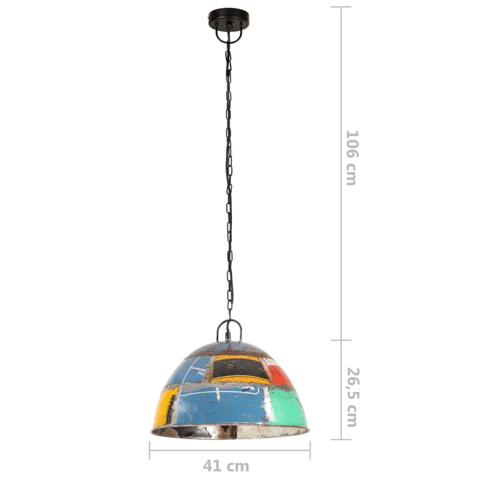 Industriell vintage hengelampe 25 W flerfarget rund 41 cm E27