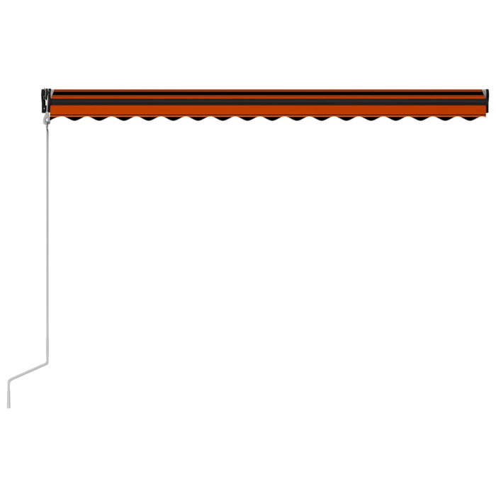 Automatisk uttrekkbar markise 400x300 cm oransje og brun