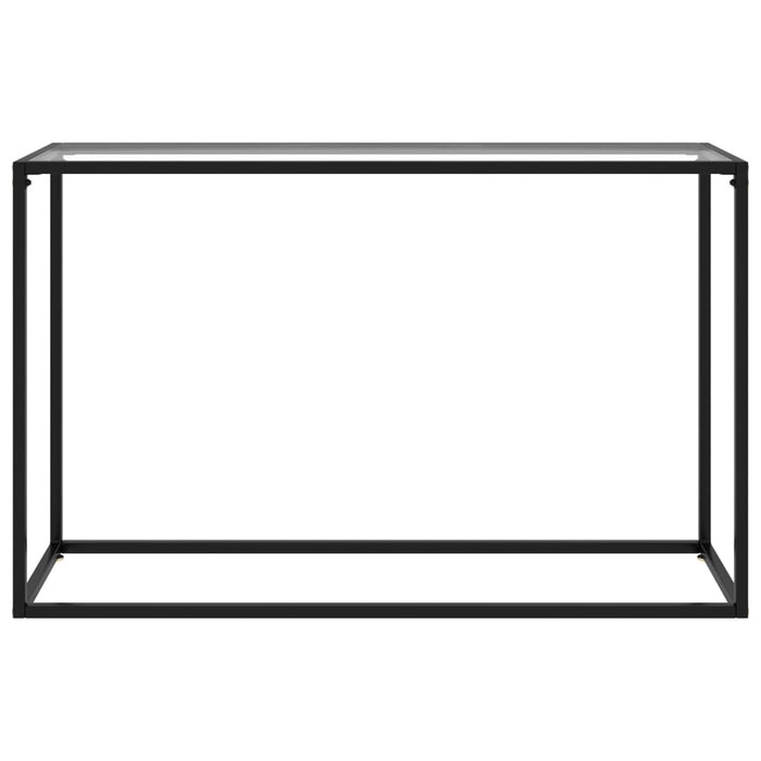 Konsollbord gjennomsiktig 120x35x75 cm herdet glass