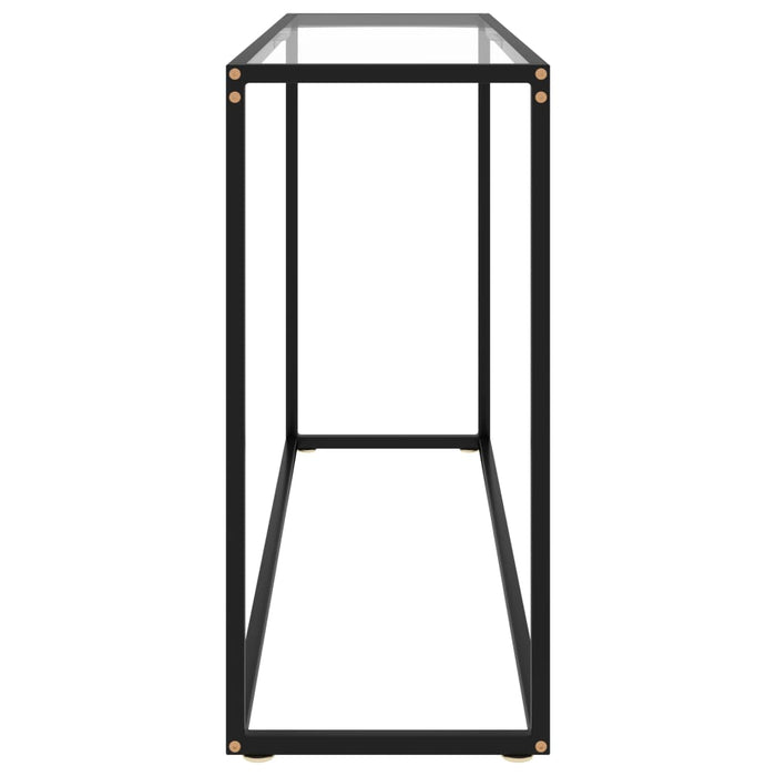 Konsollbord gjennomsiktig 120x35x75 cm herdet glass