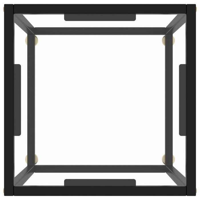 Salongbord svart med herdet glass 40x40x50 cm