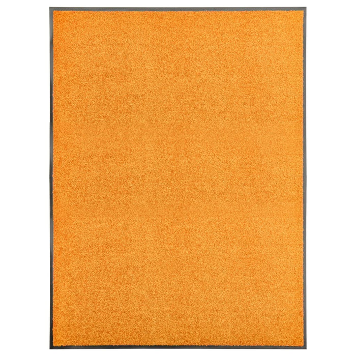 Dørmatte vaskbar oransje 90x120 cm