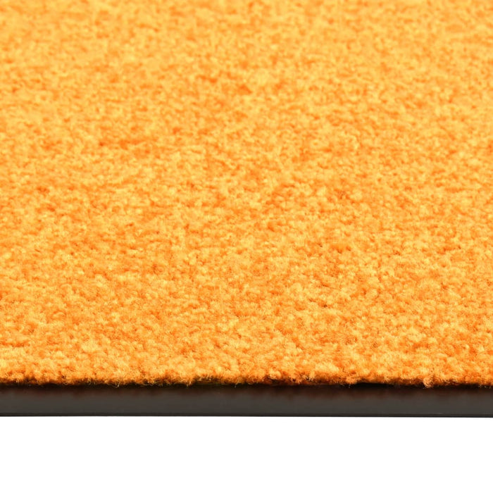 Dørmatte vaskbar oransje 90x120 cm
