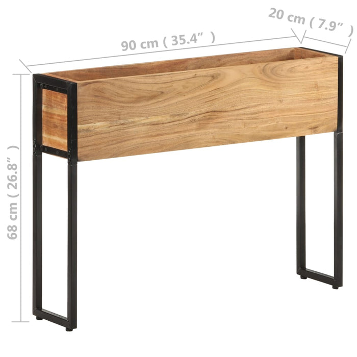 Plantekasse 90x20x68 cm heltre akasie