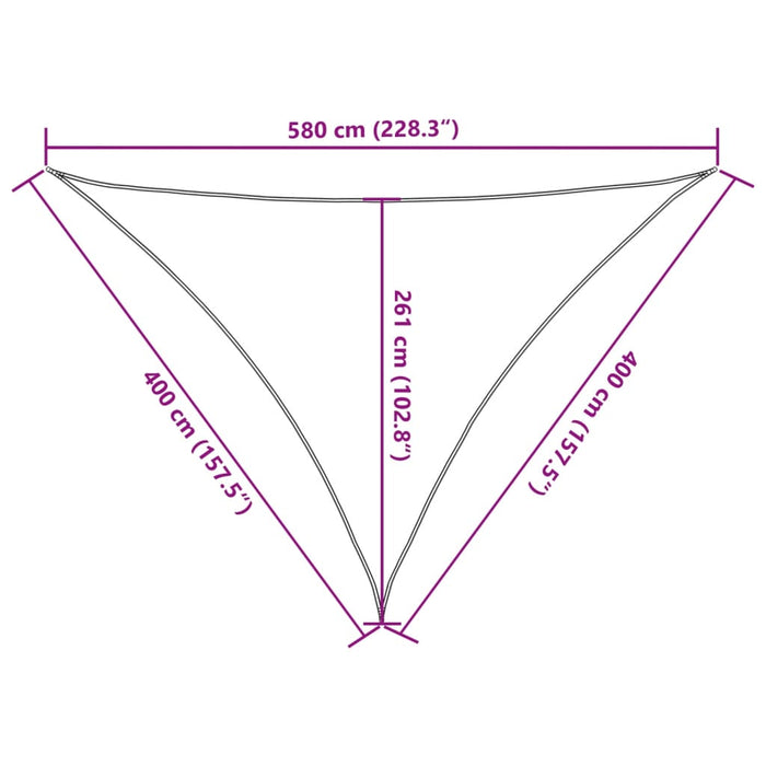 Solseil 160 g/m² gråbrun 4x4x5,8 m HDPE