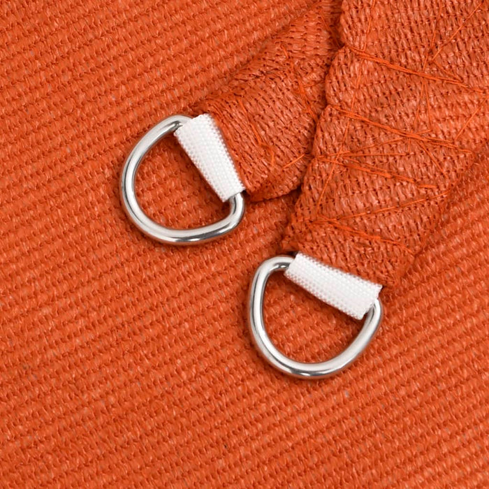 Solseil 160 g/m² firkantet oransje 6x6 m HDPE