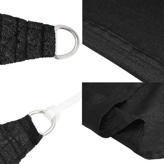 Solseil 160 g/m² svart 3,5x5 m HDPE