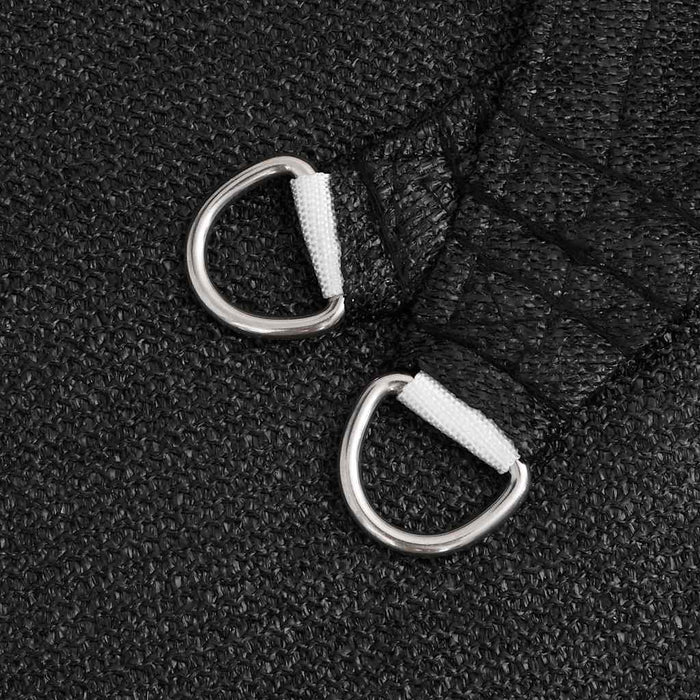 Solseil 160 g/m² trekantet svart 5x7x7 m HDPE