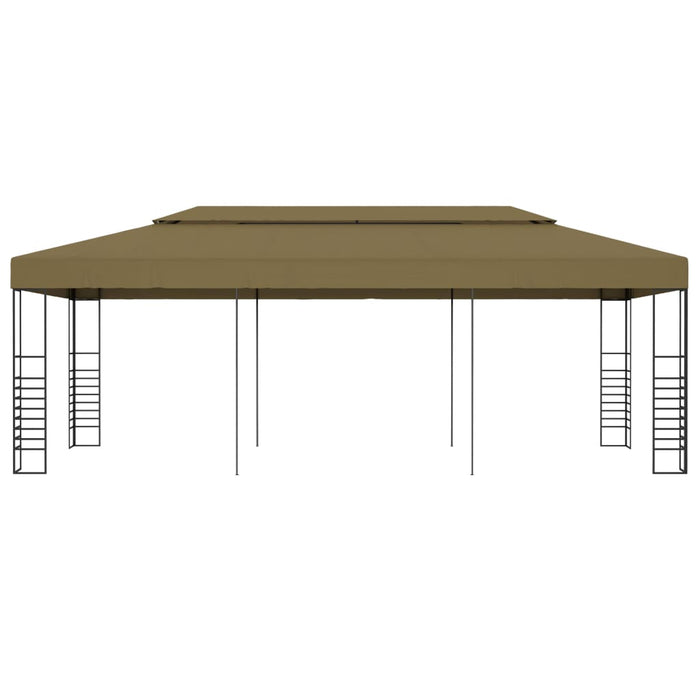 Hagetelt 6x3x2,7 m gråbrun 180 g/m²