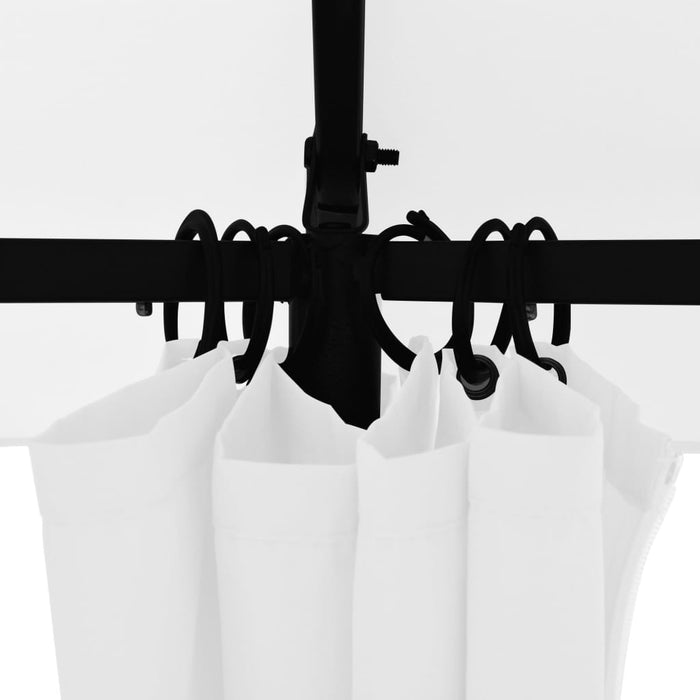 Hagetelt med gardiner 360x312x265 cm hvit 180 g/m²