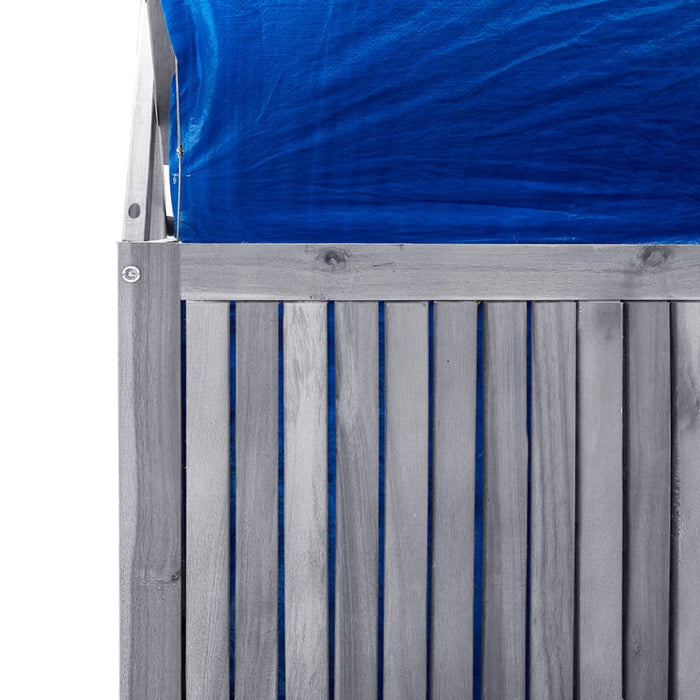 Oppbevaringsboks med espalier grå 99x55x160 cm heltre akasie