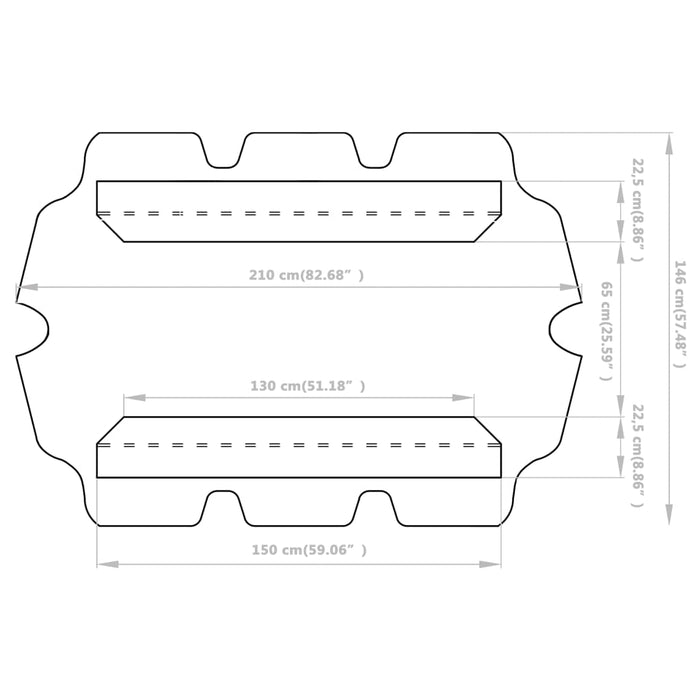 Erstatningsbaldakin hagehuske gul 150/130x105/70 cm