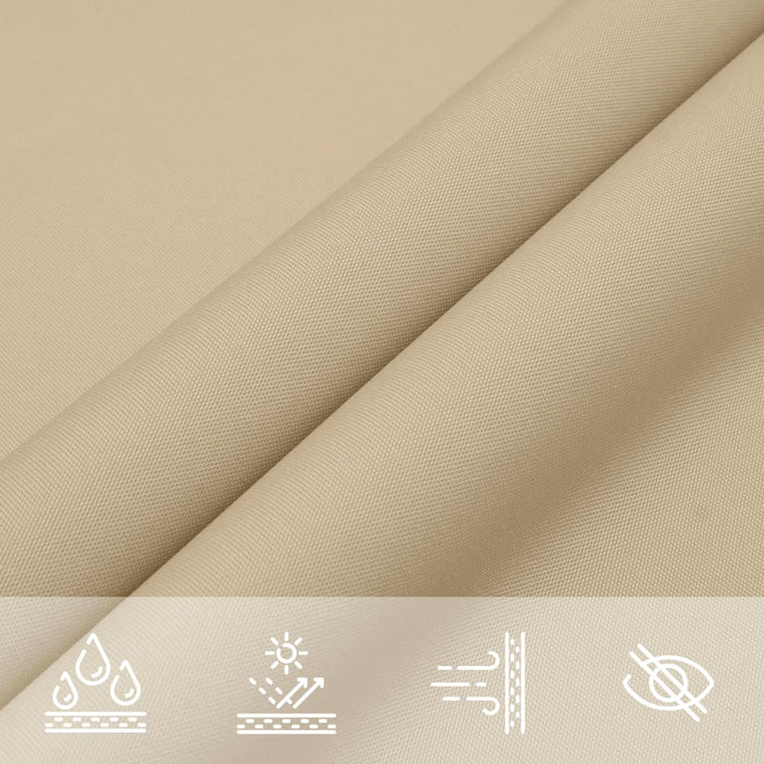 Solseil oxfordstoff rektangulær 2x5 m beige