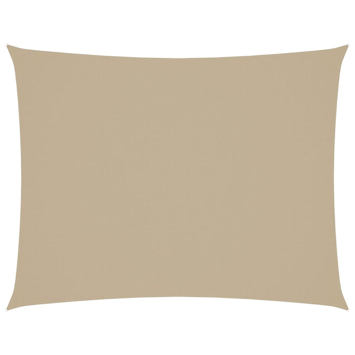 Solseil oxfordstoff rektangulær 3x6 m beige