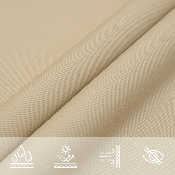 Solseil oxfordstoff trekantet 3x4x5 m beige