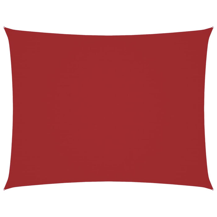 Solseil oxfordstoff rektangulær 3,5x5 m rød