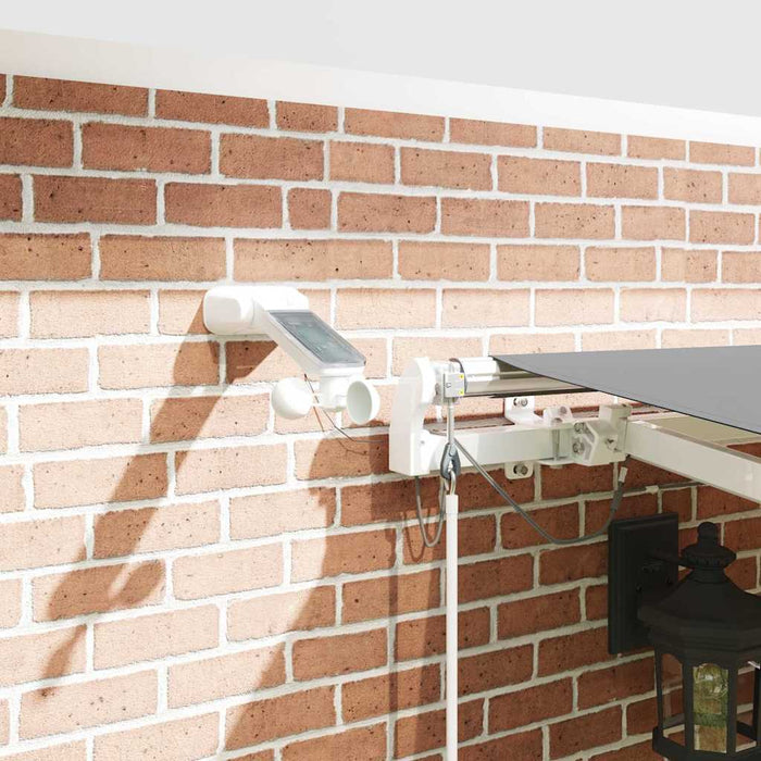 Markise Hvit 5 x 3 m Metall