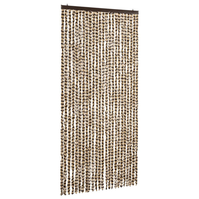 Insektgardin beige og brun 100x220 cm chenille