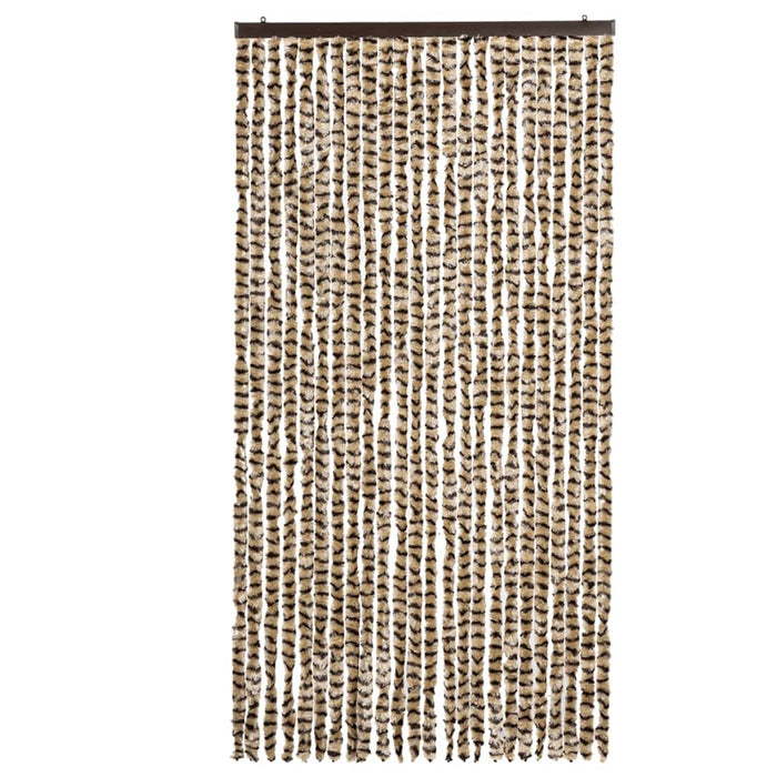 Insektgardin beige og brun 100x220 cm chenille