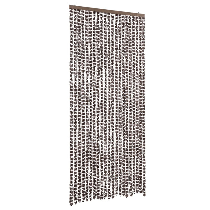 Insektgardin brun og hvit 90x220 cm chenille