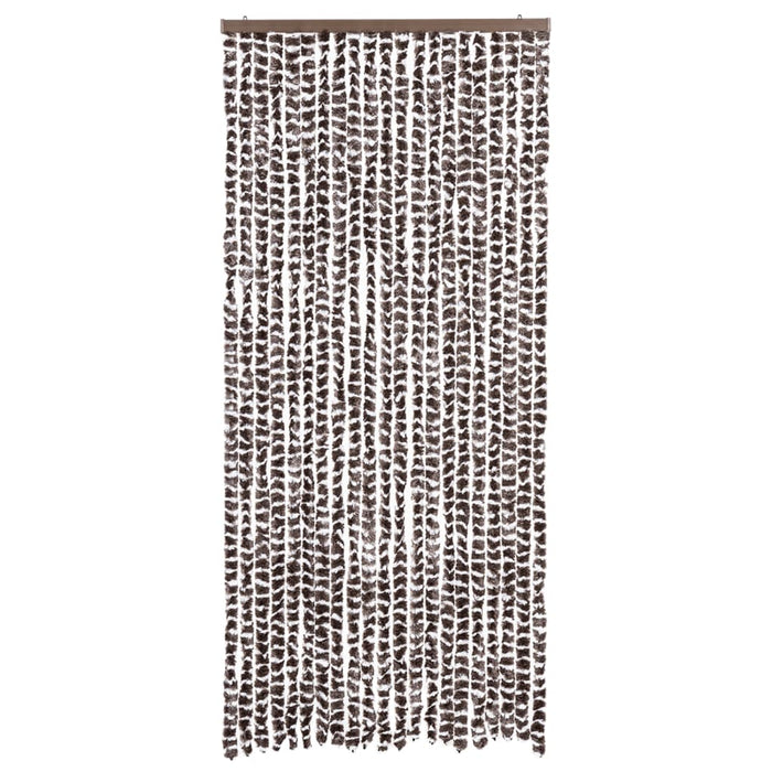 Insektgardin brun og hvit 90x220 cm chenille