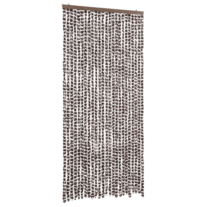 Insektgardin brun og hvit 100x220 cm chenille