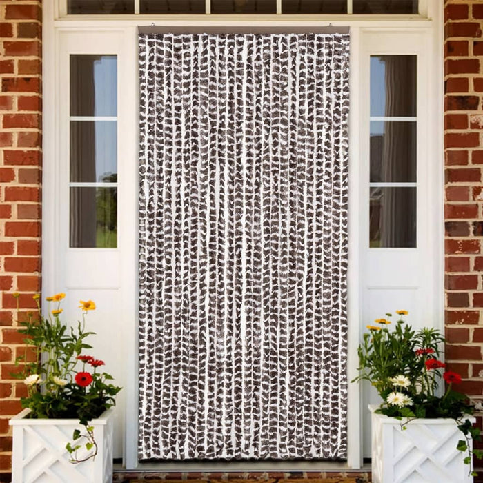 Insektgardin brun og hvit 100x220 cm chenille