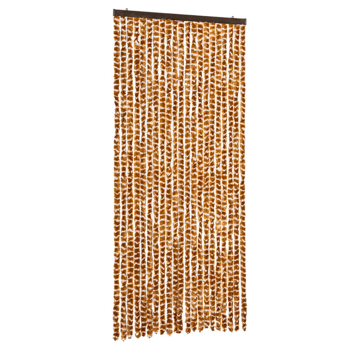 Insektgardin oker og hvit 90x220 cm chenille