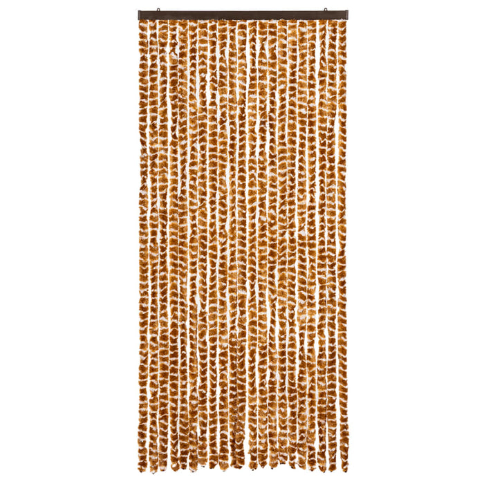 Insektgardin oker og hvit 90x220 cm chenille