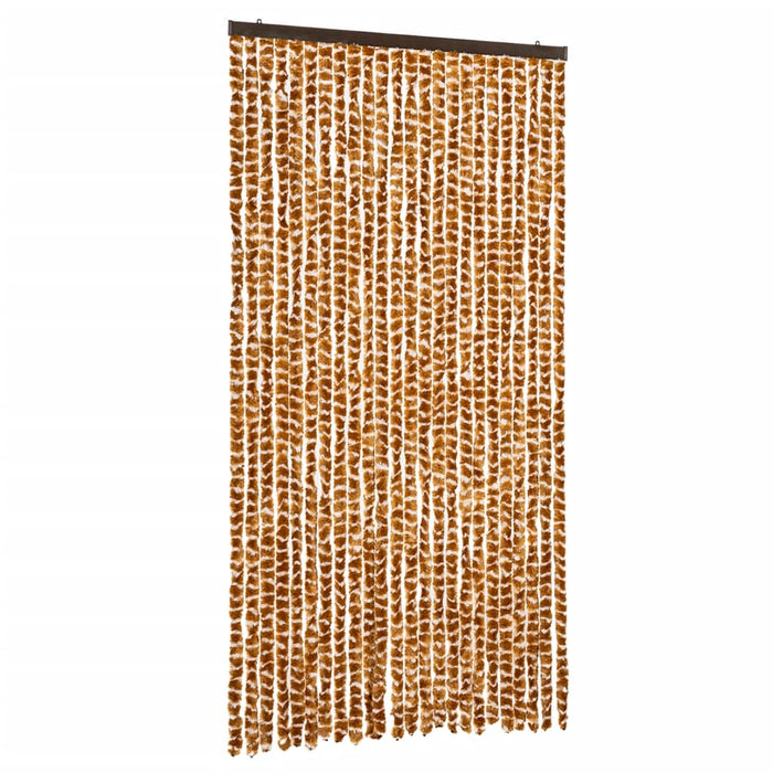 Insektgardin oker og hvit 100x220 cm chenille