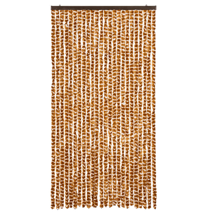 Insektgardin oker og hvit 100x220 cm chenille