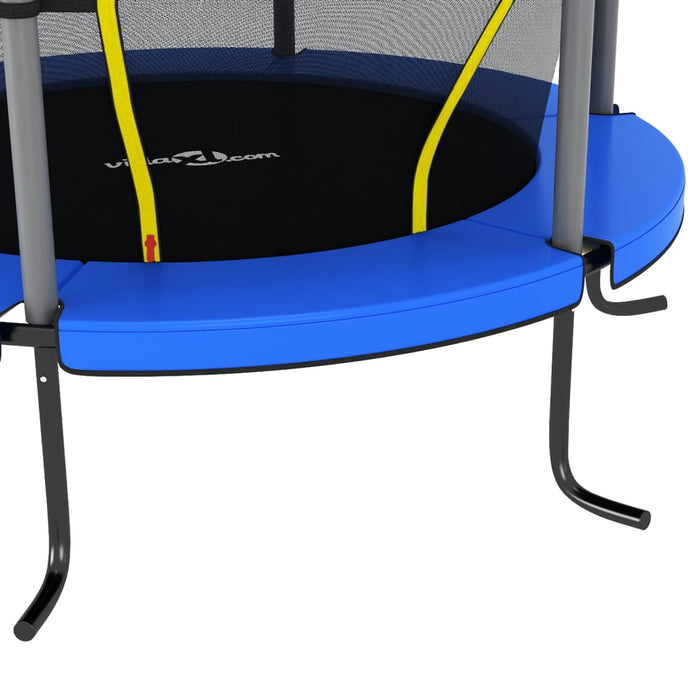 Trampoline med sikkerhetsnett 140x160 cm blå