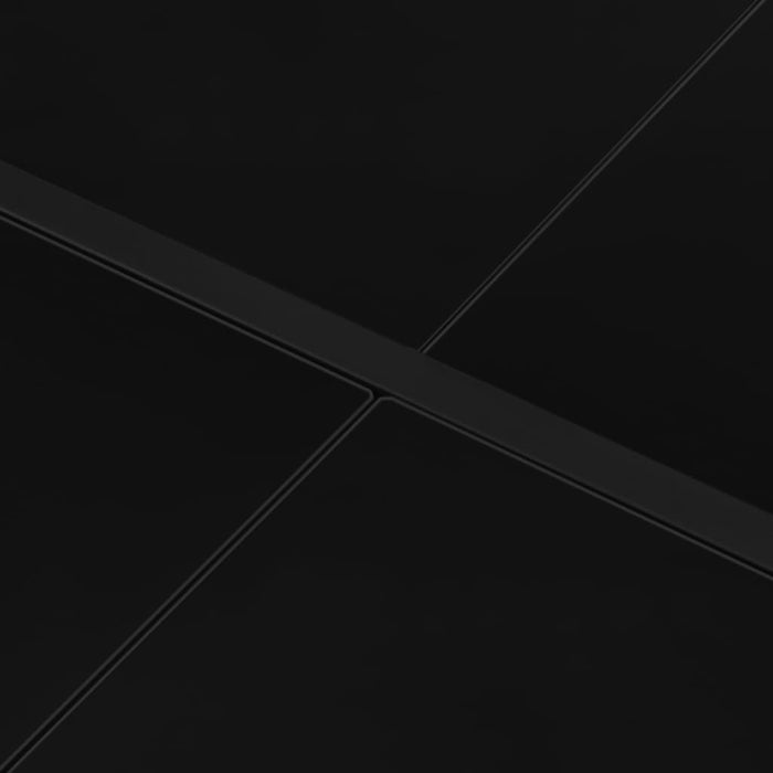 Hagebord 130x130x72 cm stål og glass svart