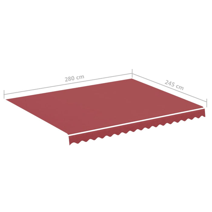 Erstatningsduk for markise burgunder 3x2,5 m