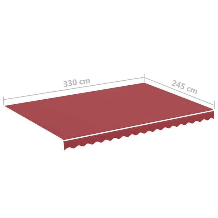 Erstatningsduk for markise burgunder 3,5x2,5 m