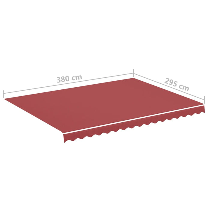 Erstatningsduk for markise burgunder 4x3 m