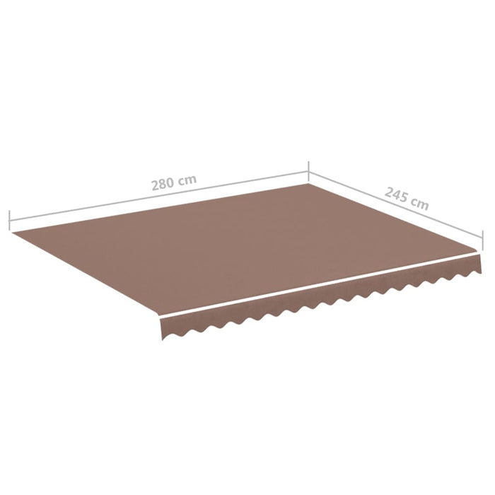 Erstatningsduk for markise brun 3x2,5 m