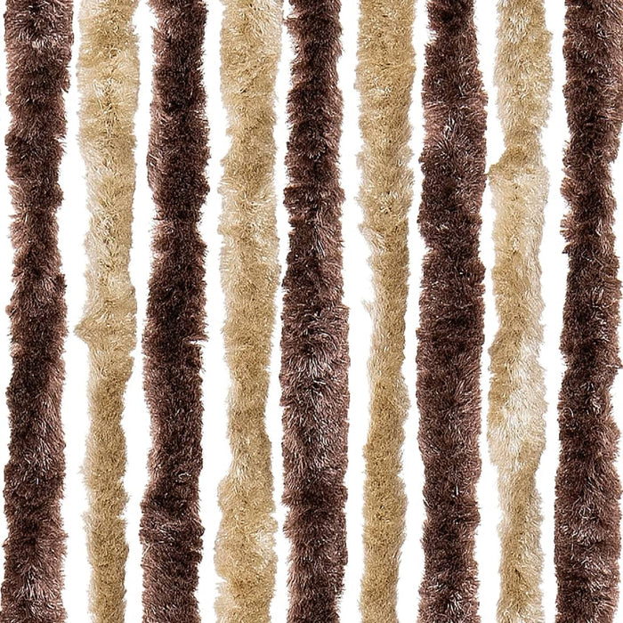 Insektgardin lysebrun og beige 56x200 cm chenille