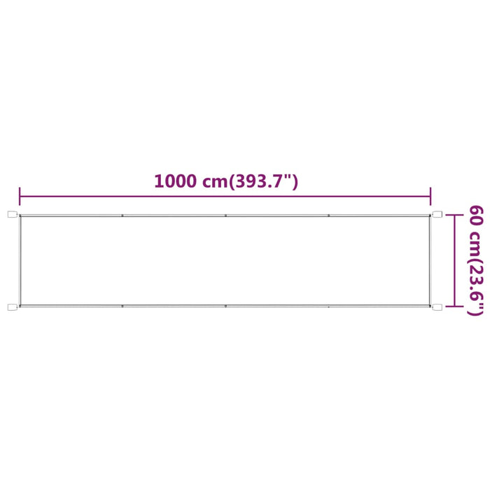 Vertikal markise beige 60x1000 cm oxford stoff